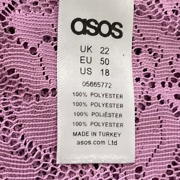 ASOS Maternity Lilac Lace Ruffle Sleeve Stripe Tipping T-Shirt Size 18 - Picture 12 of 13